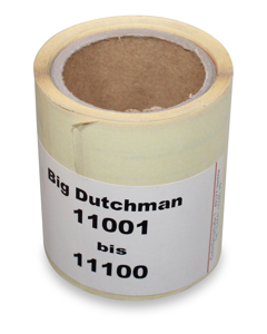 Aufkleber D/GB: 'Inbetriebnahme Alarmgerät' fortlaufnummeri